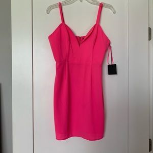 Hot pink mini dress